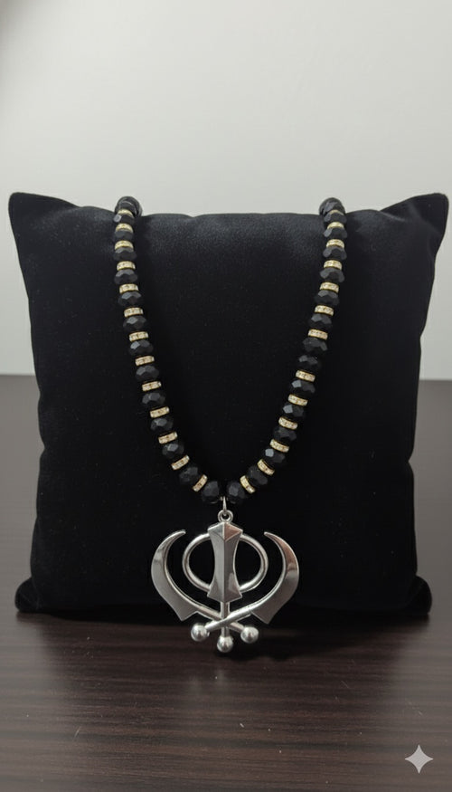 Premium Khanda Car Hanging ( Pure Stones )